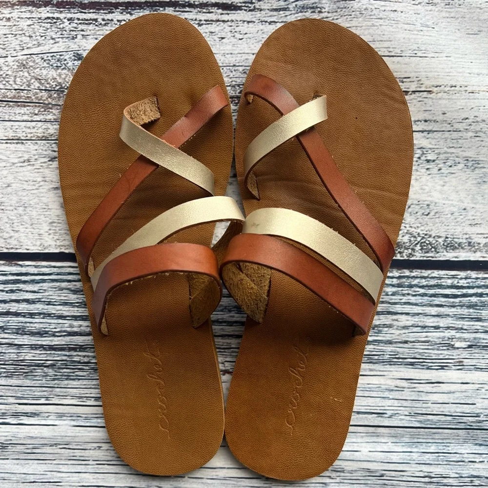 Strappy Women’s Sandals Tan / Gold / Brown comfortable squishy